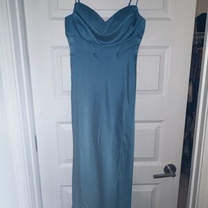 Chic Teal Midi Dress